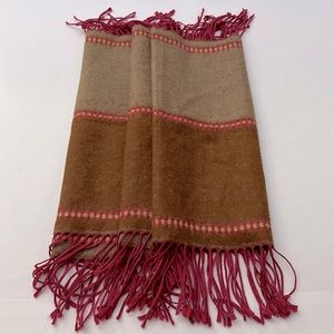 VICTOIRE MATHIEU || Wool Blend Fringe Hem Scarf. Sz. OS